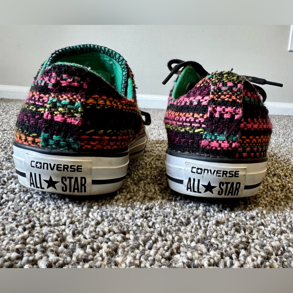 Converse All Star Parakeet OX Rainbow Knit Sneakers Low Top Women's Size 8 - Picture 8 of 12